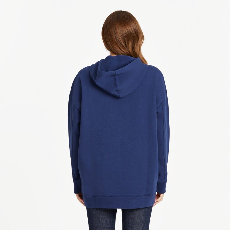 Women's Solid Oversized Simply True Fleece Hoodie - Image 9