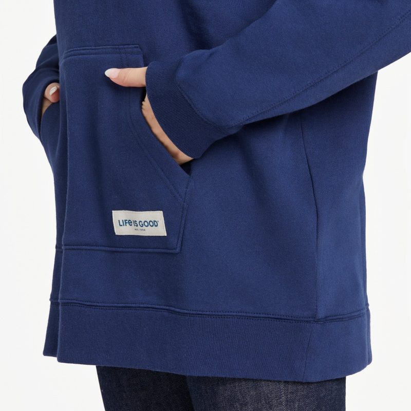 Women's Solid Oversized Simply True Fleece Hoodie - Image 6