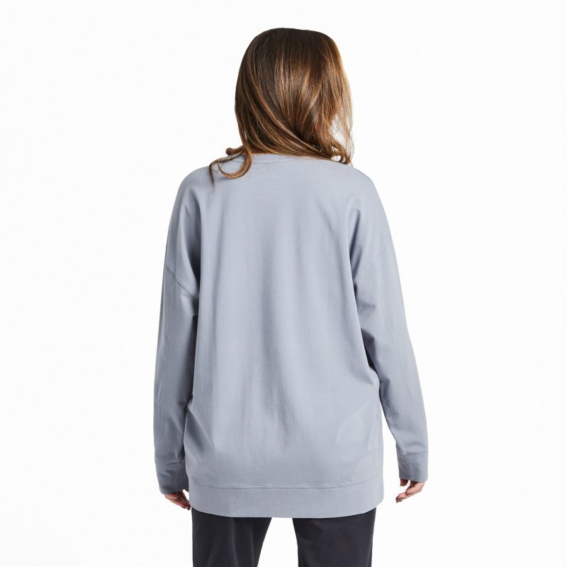 Women's Solid Crusher-FLEX Oversized Crew - Image 6
