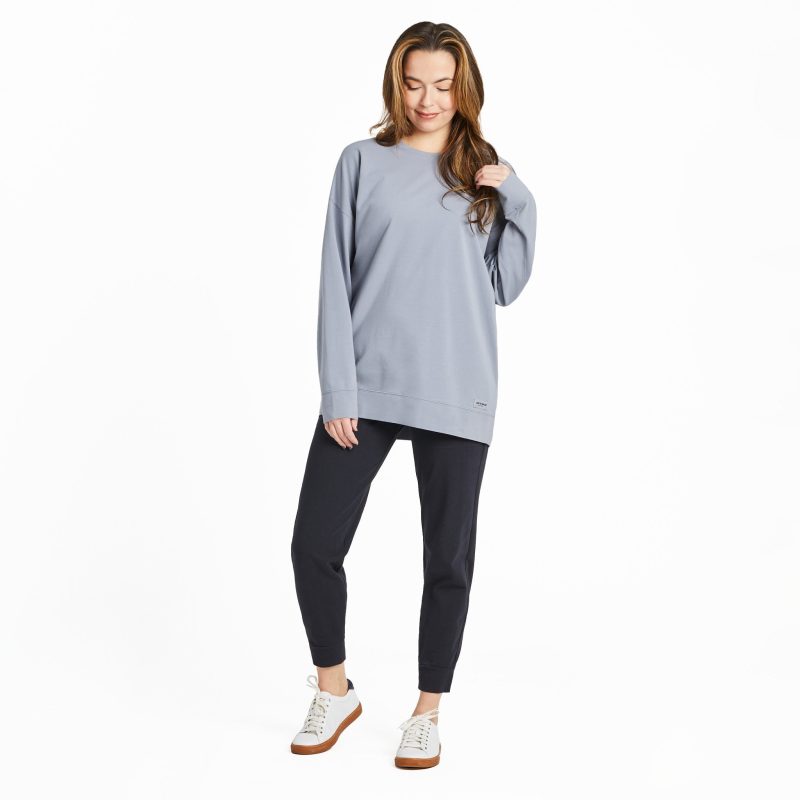 Women's Solid Crusher-FLEX Oversized Crew - Image 8