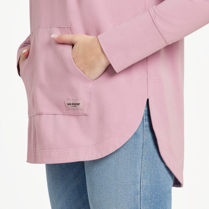 Women's Solid Crusher-FLEX Hoodie Tunic - Image 23