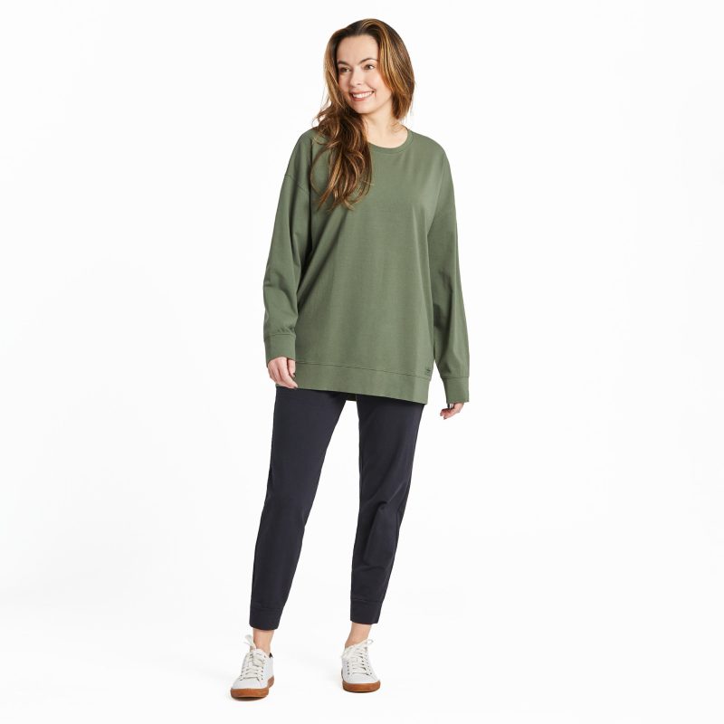 Women's Solid Crusher-FLEX Oversized Crew - Image 12