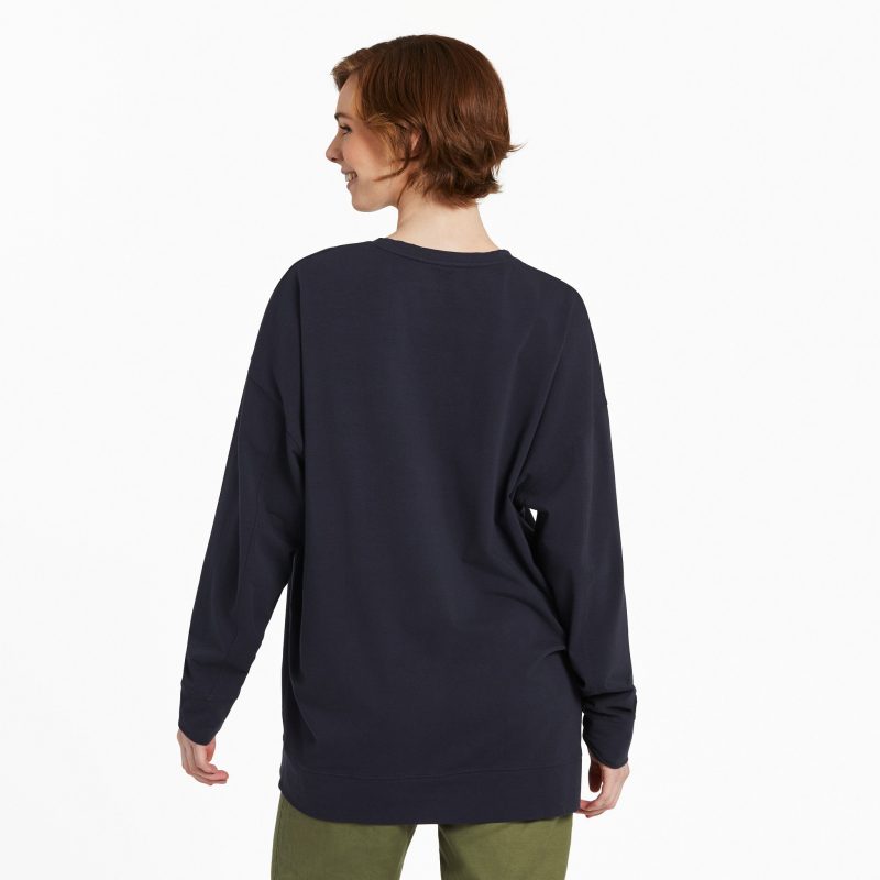 Women's Solid Crusher-FLEX Oversized Crew - Image 3