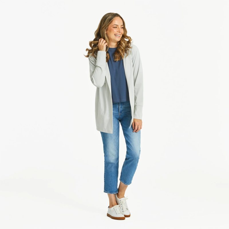 Women's Solid Crusher-FLEX Cardigan - Image 13