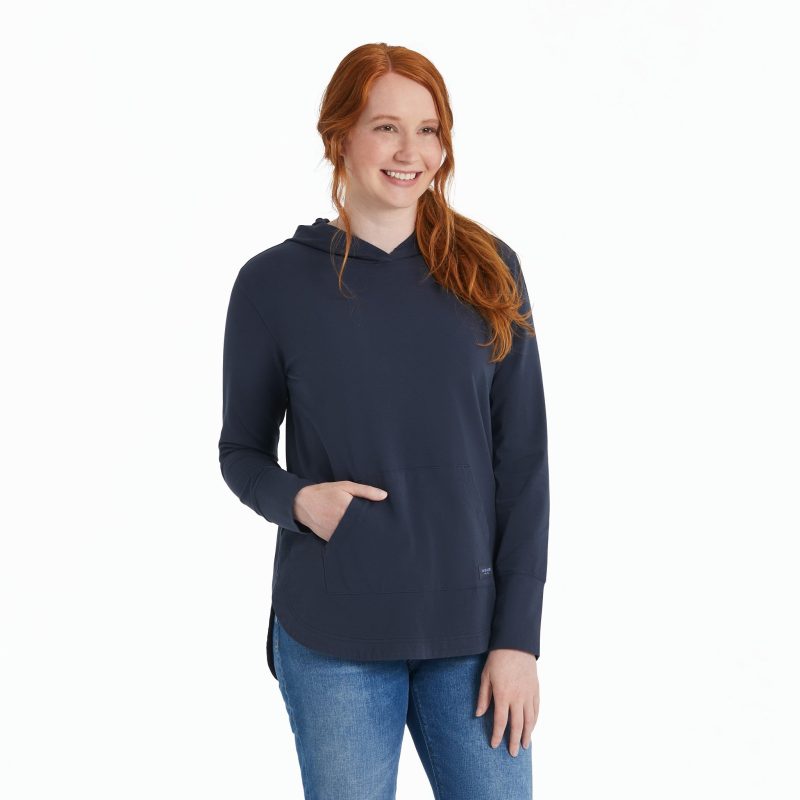 Women's Solid Crusher-FLEX Hoodie Tunic - Image 29