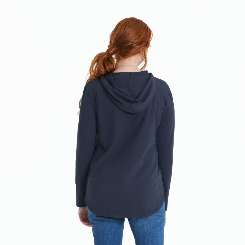 Women's Solid Crusher-FLEX Hoodie Tunic - Image 30