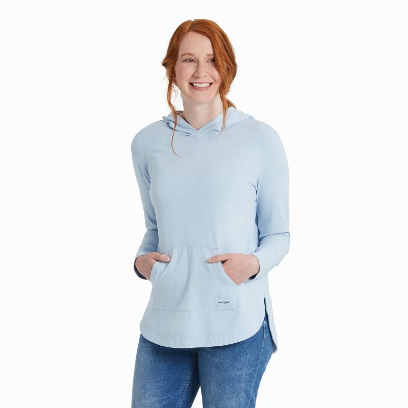 Women's Solid Crusher-FLEX Hoodie Tunic - Image 33