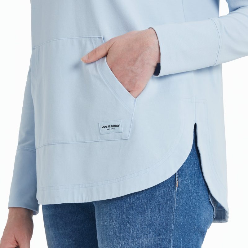 Women's Solid Crusher-FLEX Hoodie Tunic - Image 3