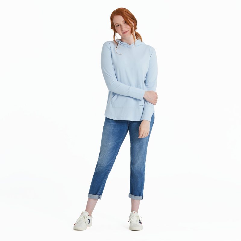 Women's Solid Crusher-FLEX Hoodie Tunic - Image 4