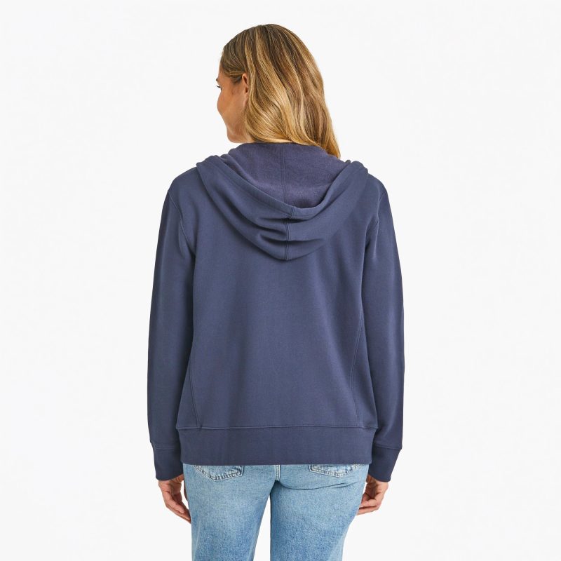 Women's Solid Simply True Fleece Zip Hoodie - Image 2