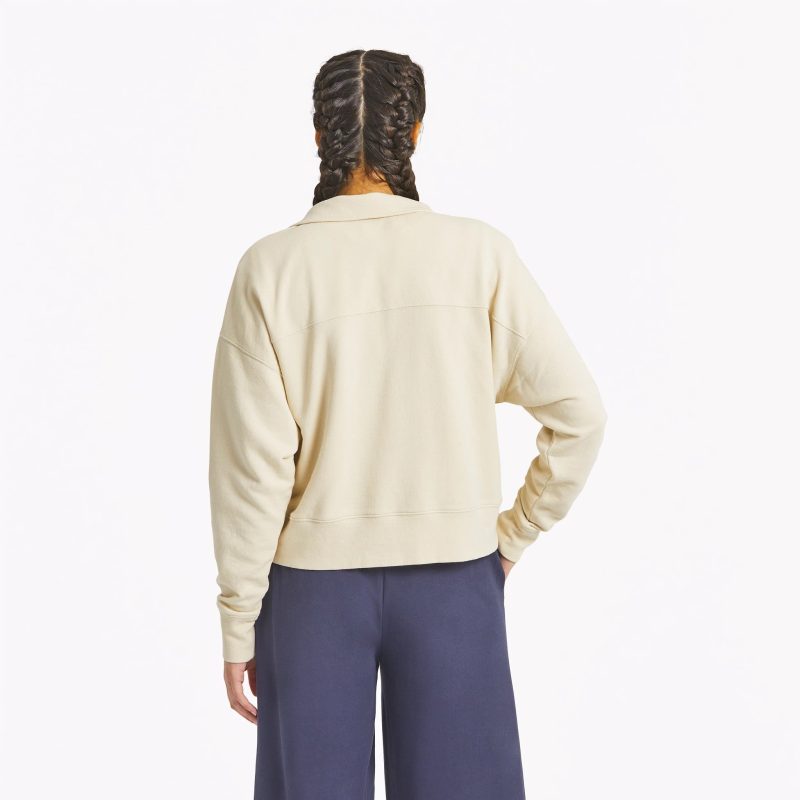Women's Solid French Terry Boxy Quarter Zip - Image 12