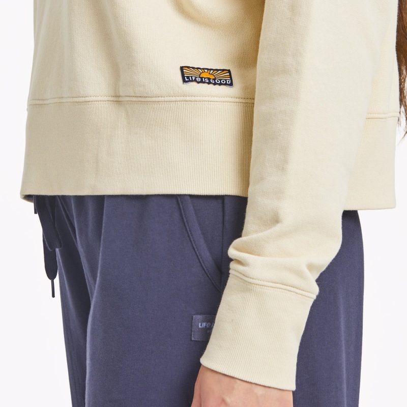 Women's Solid French Terry Boxy Quarter Zip - Image 16
