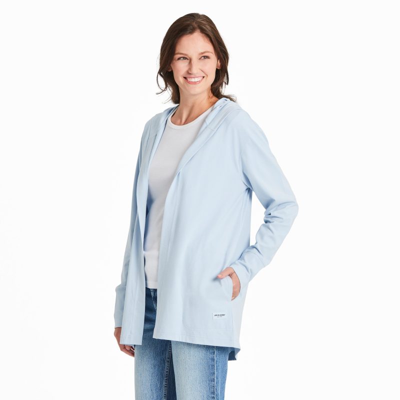 Women's Solid Crusher-FLEX Cardigan - Image 41