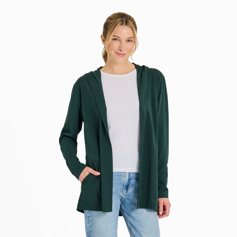 Women's Solid Crusher-FLEX Cardigan - Image 54