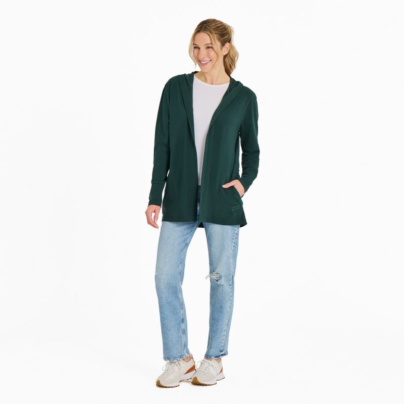 Women's Solid Crusher-FLEX Cardigan - Image 58