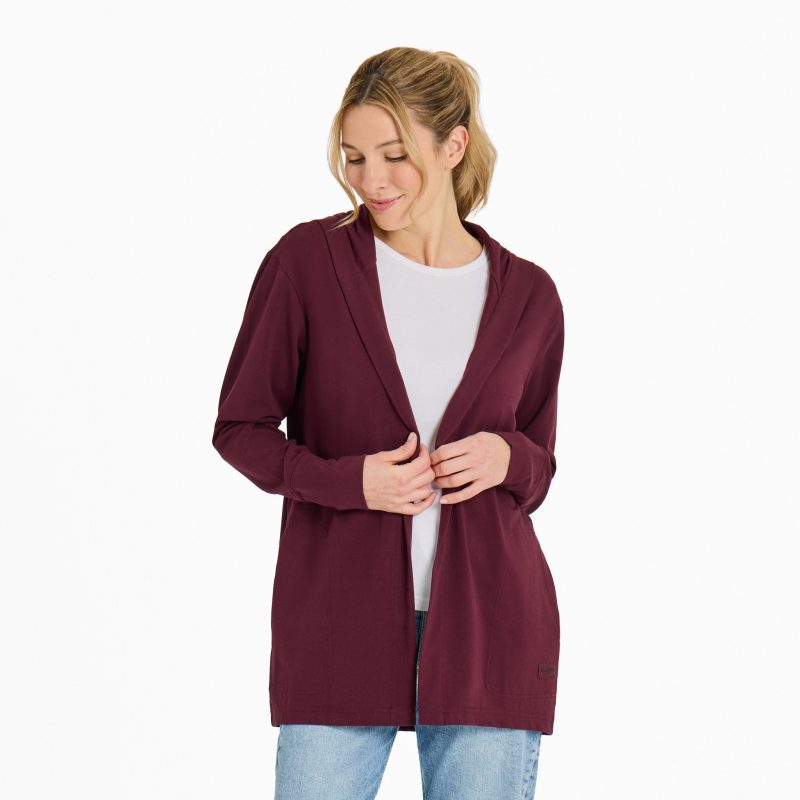 Women's Solid Crusher-FLEX Cardigan - Image 59