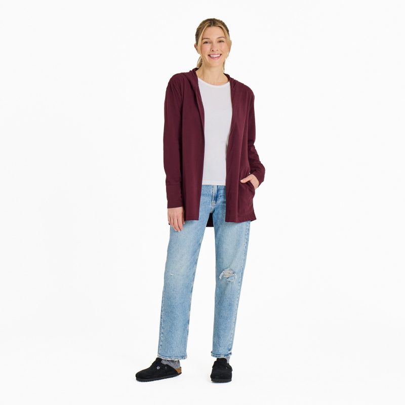 Women's Solid Crusher-FLEX Cardigan - Image 62