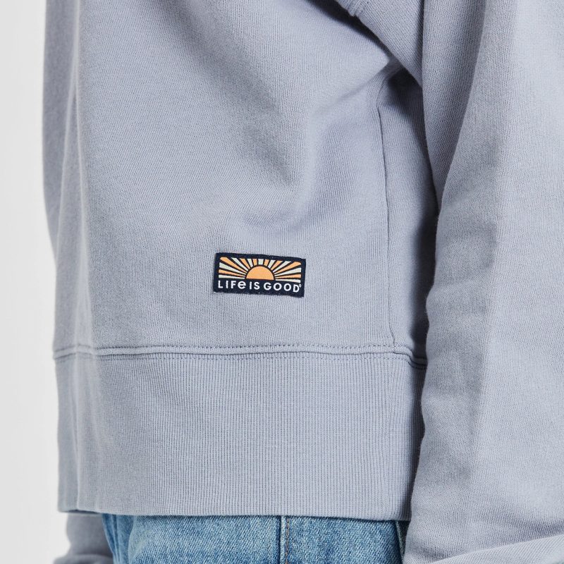 Women's Solid French Terry Boxy Crew - Image 10