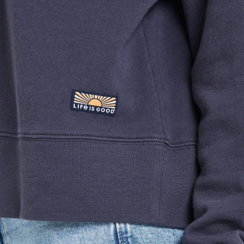 Women's Solid French Terry Boxy Crew - Image 14