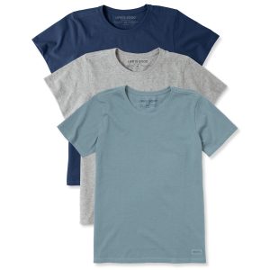 Women's Solid 3-Pack Crusher Crew  Multi 6