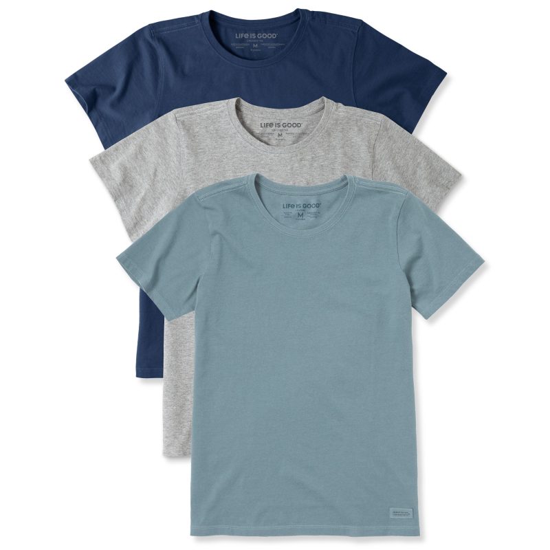 Women's Solid 3-Pack Crusher Crew  Multi 6