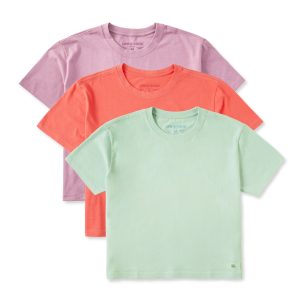 Women's Solid 3-Pack Boxy Crusher Tee  Multi 3