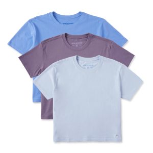 Women's Solid 3-Pack Boxy Crusher Tee  Multi 2