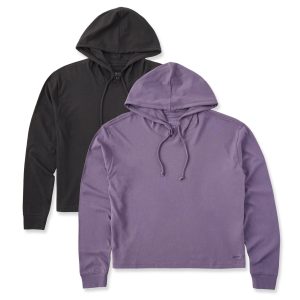 Women's Solid 2-Pack Crusher Boxy Hoodie  Multi