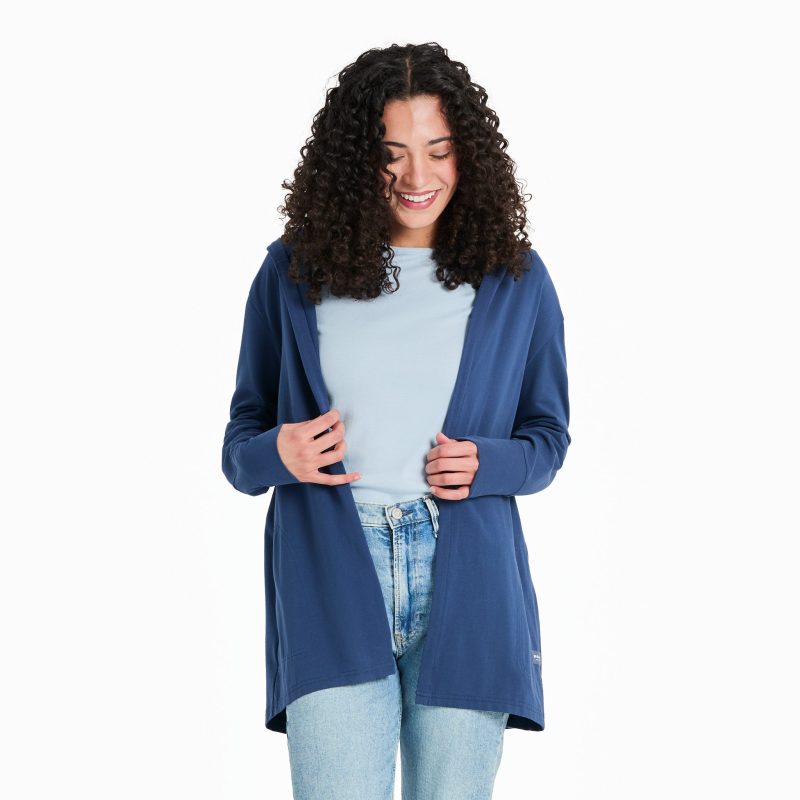 Women's Solid Crusher-FLEX Cardigan - Image 22