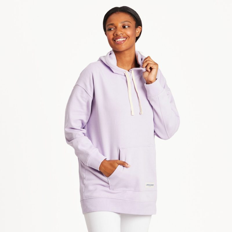 Women's Solid Oversized Simply True Fleece Hoodie - Image 12