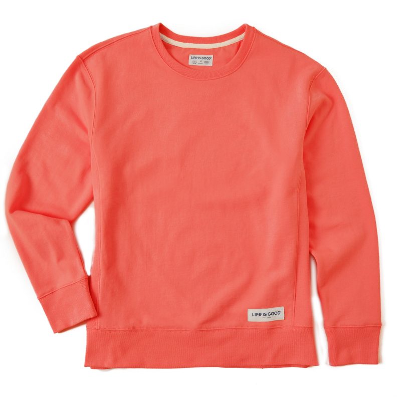 Women's Solid Simply True Fleece Crew - Image 4