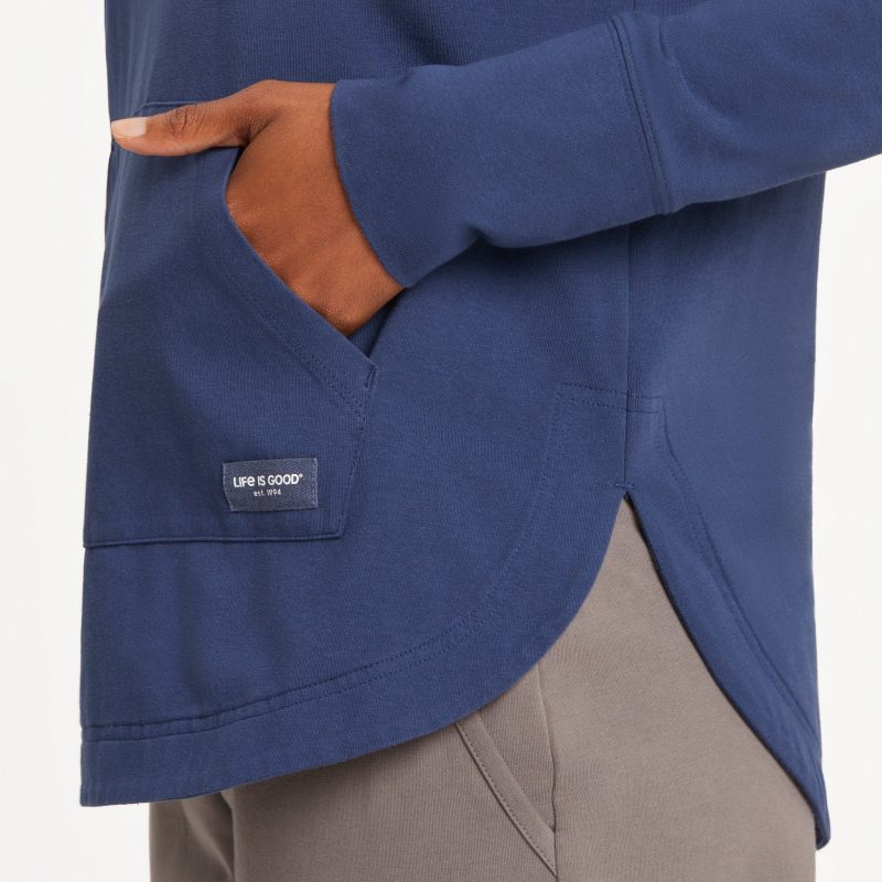 Women's Solid Crusher-FLEX Hoodie Tunic - Image 21