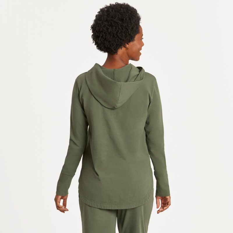 Women's Solid Crusher-FLEX Hoodie Tunic - Image 10