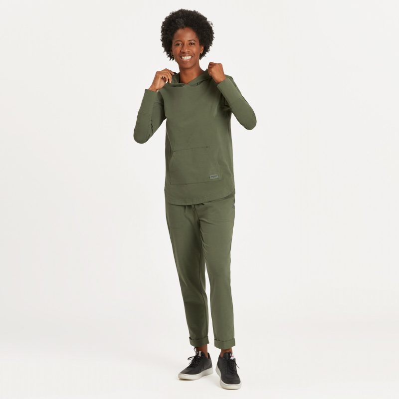 Women's Solid Crusher-FLEX Hoodie Tunic - Image 13