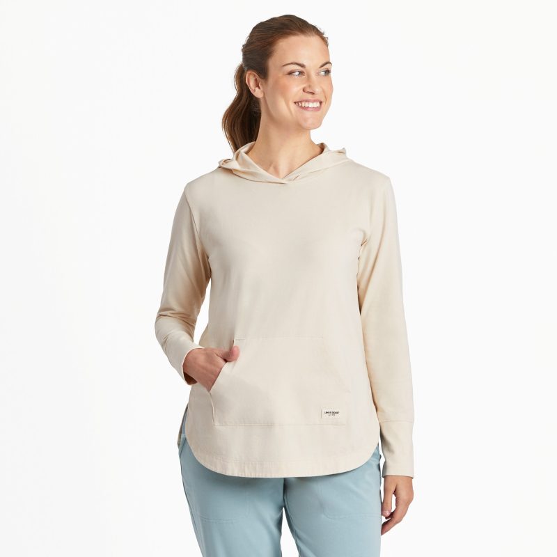 Women's Solid Crusher-FLEX Hoodie Tunic - Image 15
