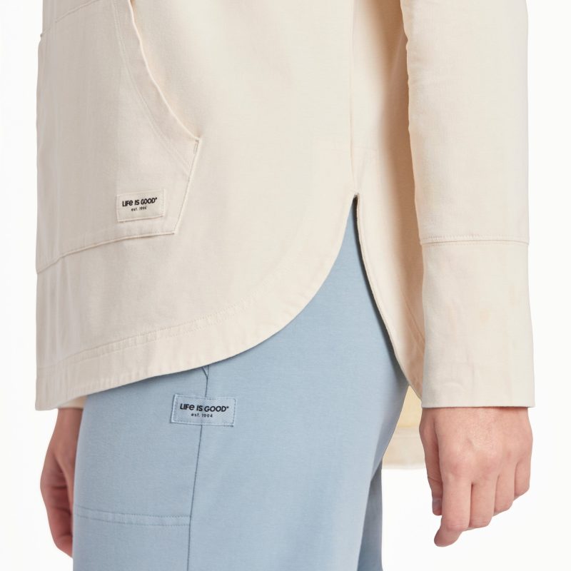 Women's Solid Crusher-FLEX Hoodie Tunic - Image 17