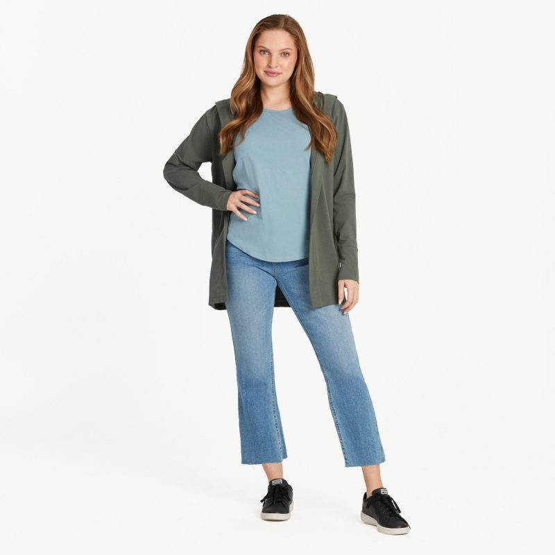 Women's Solid Crusher-FLEX Cardigan - Image 40